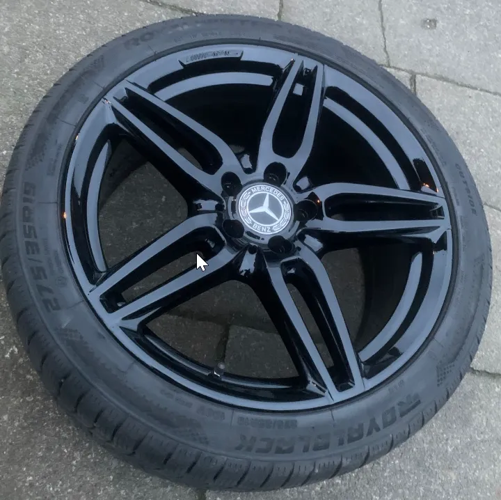 Mercedes diamond-cut — polished face, gloss valleys, two-pack lacquer.