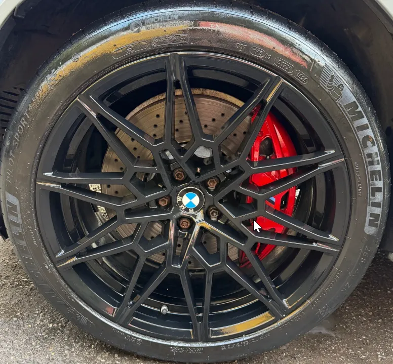 BMW M alloy after refurb · gloss black