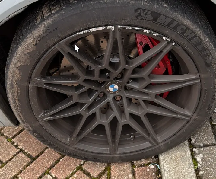 BMW M alloy before refurbishment